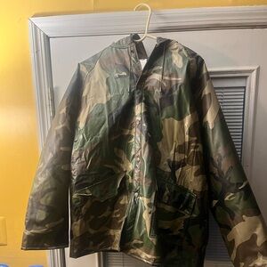 Camo Hooded Rain Jacket